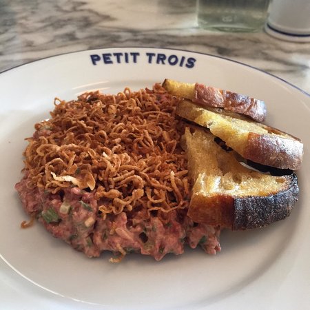 Petite Trois signature dishes Steak Tartare
Croque Monsieur
Burgundy Escargots